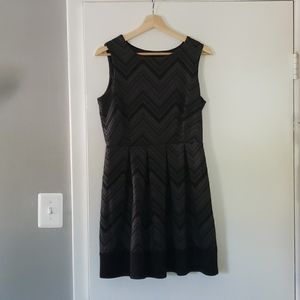 Fit and flared chevron dress